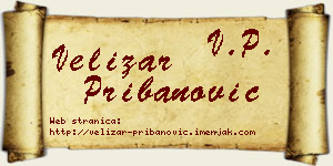 Velizar Pribanović vizit kartica